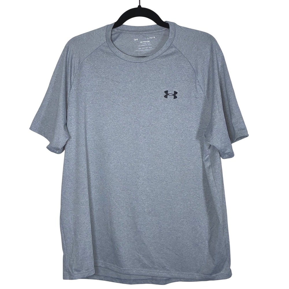 Under Armour Mens Large Gray Tech Tee Short Sleeve Loose Fit Active Shirt